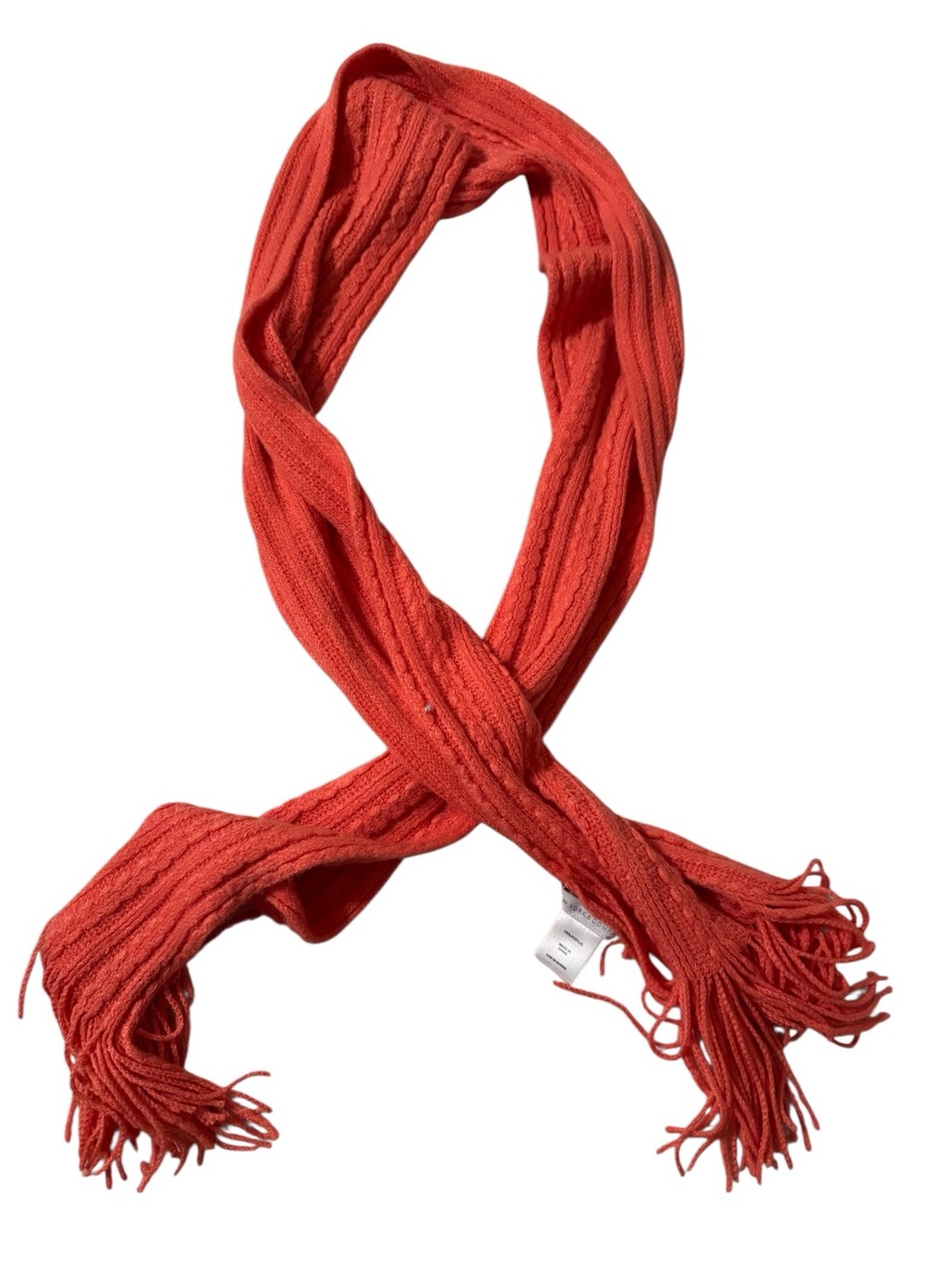 New York & Company Cable Knit Fringe Scarf